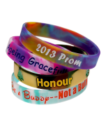 Swirl & Marbleized Silicone Wristbands