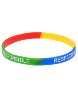Skinny Debossed Stripe Wristbands