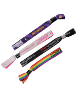 Custom RPET Recycled Fabric Wristbands — Eco Event Bands