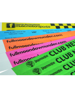 Tyvek Black Printed Wristbands