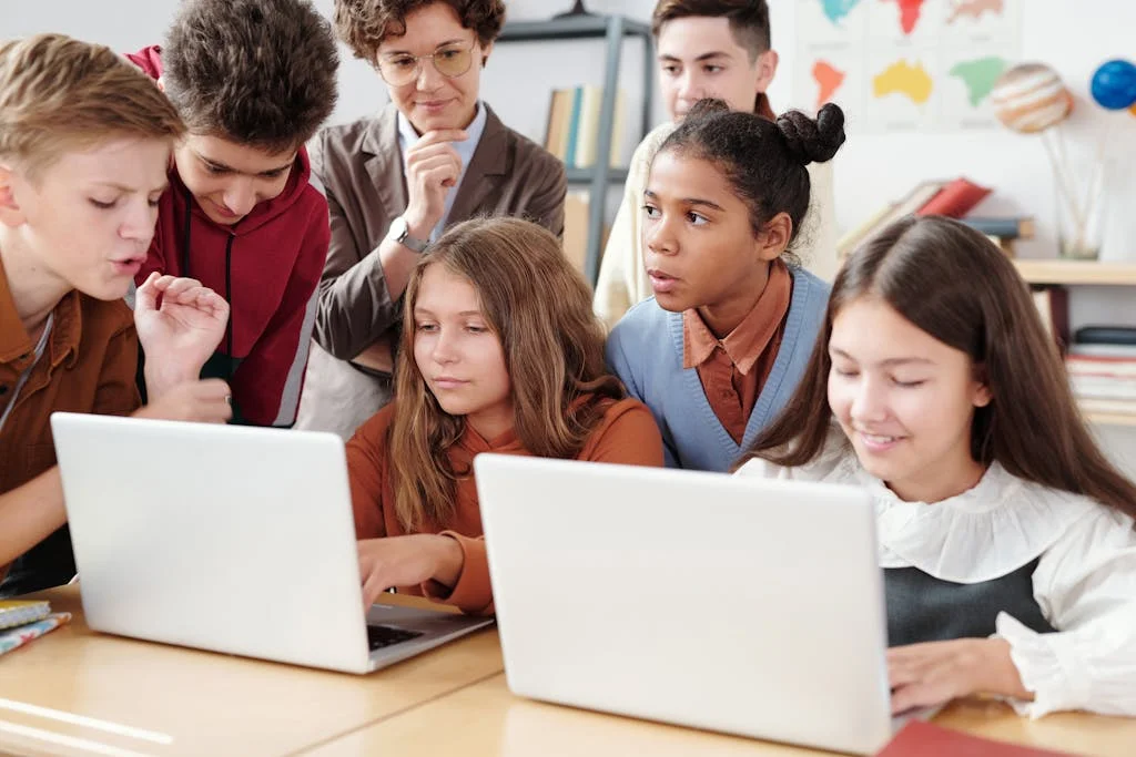 Diverse group of students collaborating in a classroom — schools building anti-bullying culture