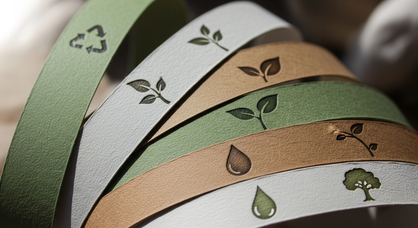 recycled wristbands made from sustainable materials at eco friendly event