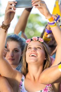 colourful event wristbands at a music festival