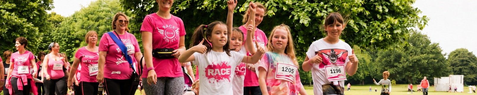 Charity walk supporters wearing silicone fundraising wristbands