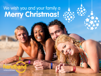 Christmas celebrations with custom wristbands