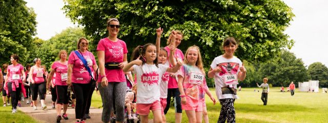 Community sports fundraiser fun run with event wristbands
