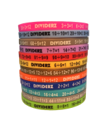 12pcMultibandz Learn Maths Times Table Wristband Education Aid Bracelet Handband 