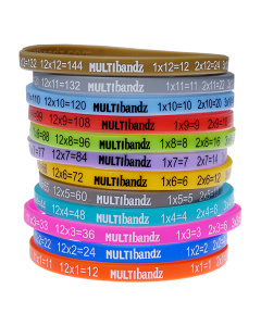 Multibandz Mathematics Times Table Wristbands, Multibandz, Learn Maths, Times Table, Wristband, Education, Bracelet, Handband, multiplication, times tables, numeracy, teach kids maths, learn maths
