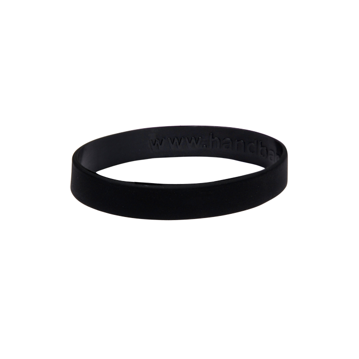 18mm Black  Solid Printed Silicone Wristbands  Wristbandwala