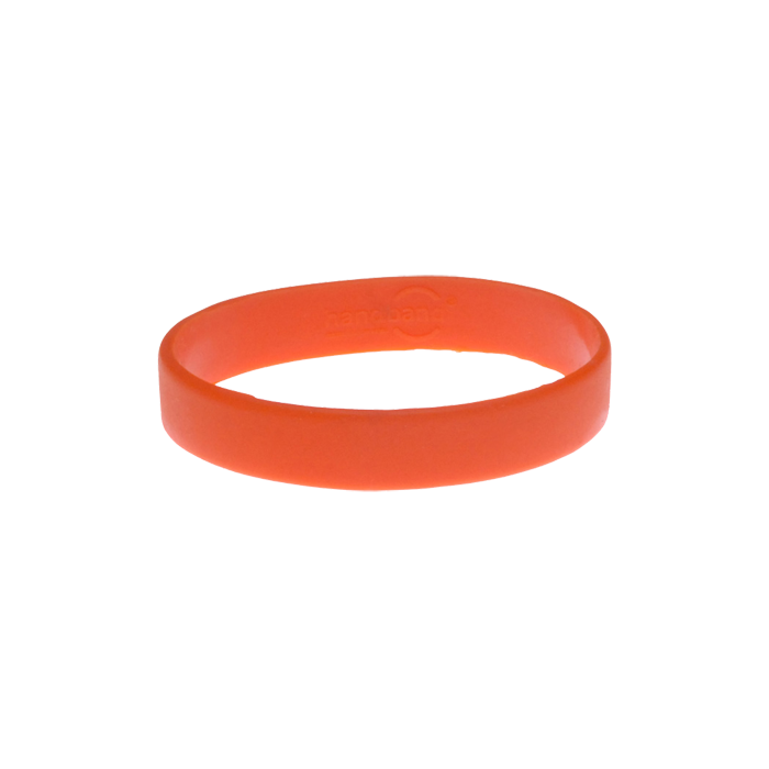 Plain Orange Coloured Silicone Wristband 
