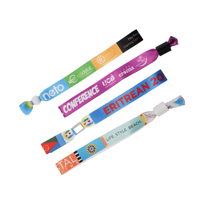 Printed cloth wristbands on sale