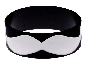 moustache silicone wristbands